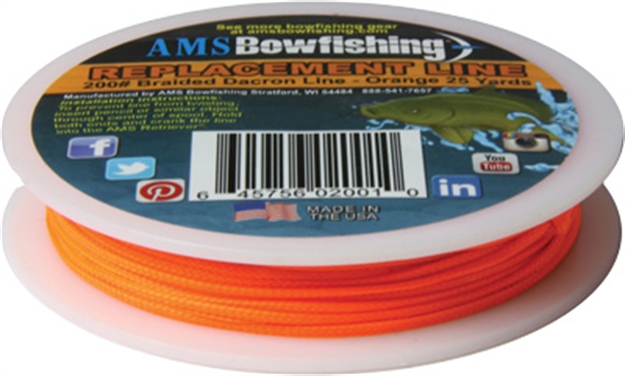 Picture of Ams Bowfishing Replacement Line Orange #200 25 Yards L20-25-ORG