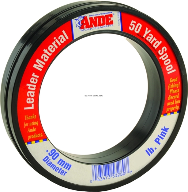 Picture of Ande Pink Fluorocarbon Leader 50Yd Wrist Spool 20Lb Test