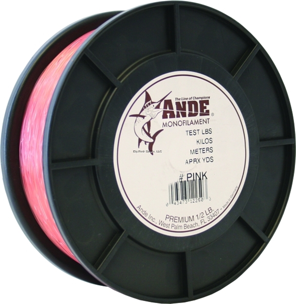 Picture of Ande Premium Mono Line 1/2Lb Spool 40Lb 700Yds Pink