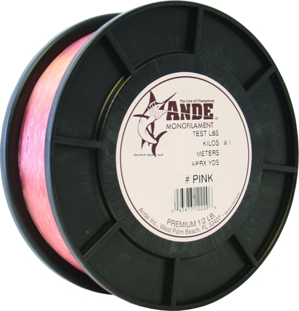 Picture of Ande Premium Mono Line 1/2Lb Spool 60Lb 400Yds Pink