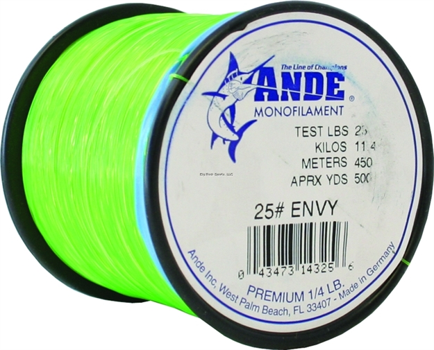 Picture of Ande Premium Mono Line 1/4Lb Spool 25Lb 500Yds Green Hi-Vis