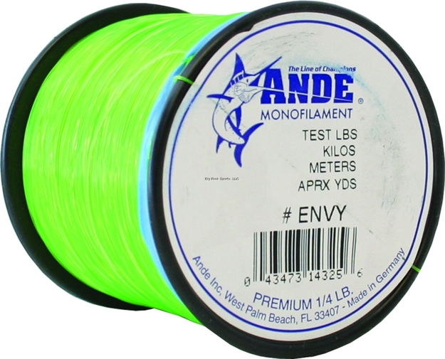 Picture of Ande Premium Mono Line 1/4Lb Spool 60Lb 200Yds Green Hi-Vis