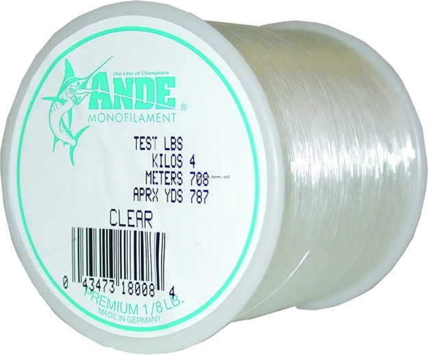 Picture of Ande Premium Mono Line 1/8Lb Spool 20Lb 300Yds Clear