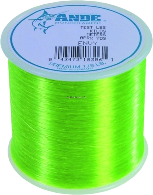 Picture of Ande Premium Mono Line 1/8Lb Spool 20Lb 300Yds Green Hi-Vis