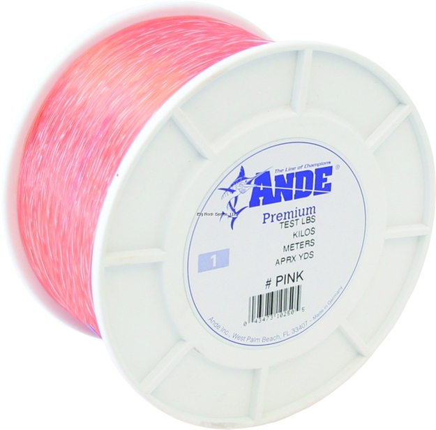 Picture of Ande Premium Mono Line 1Lb Spool 30Lb 1600Yds Pink