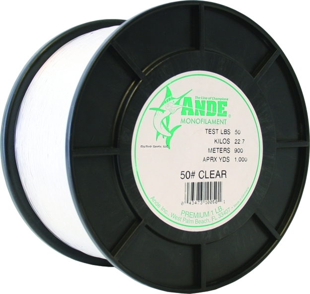 Picture of Ande Premium Mono Line 1Lb Spool 50Lb 1000Yds Clear