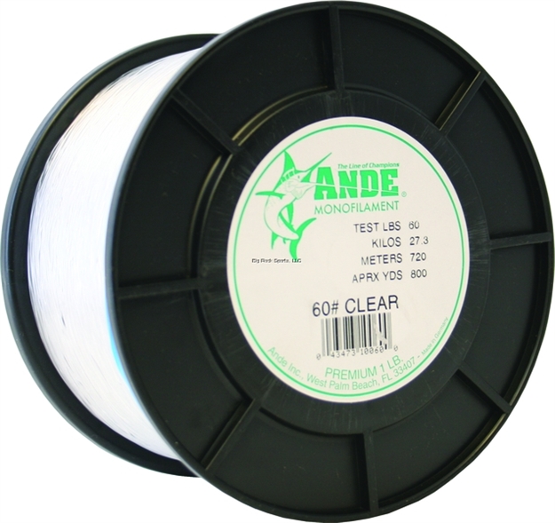 Picture of Ande Premium Mono Line 1Lb Spool 60Lb 800Yds Clear