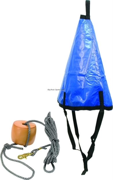 Picture of Anglers Choice Drift Anchor W/Tow Rope 25' Suplex Poly-Pro Rope For 18'-21' Boats