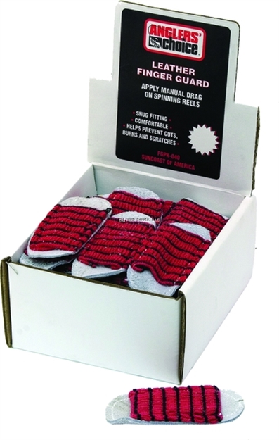 Picture of Anglers Choice Leather Finger Guard Pop Kit Apply Manual Drag ON Spinning Reels 40Pc
