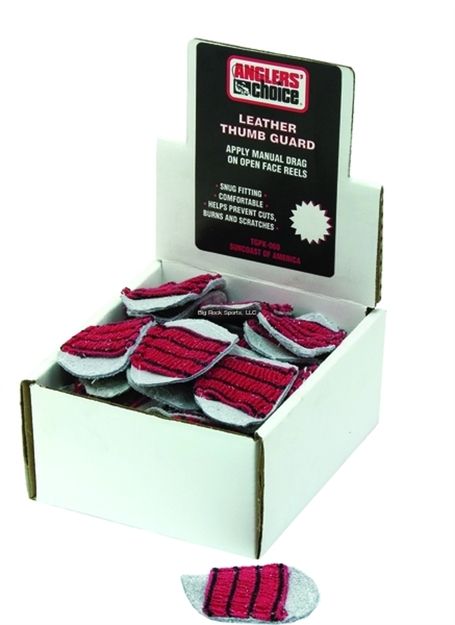 Picture of Anglers Choice Leather Thumb Guard Pop Kit Apply Manual Drag ON Spinning Reels 60Pc