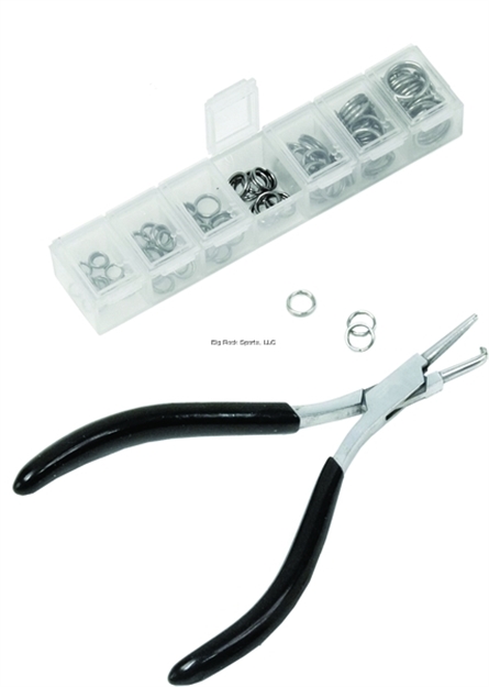 Picture of Anglers Choice Split Ring Kit 5" SS Plier 7Compartment Box 72Pc
