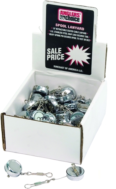 Picture of Anglers Choice Spool Lanyard Pop Kit 18" Plasti-Coated Wire Lanyard 60Pc