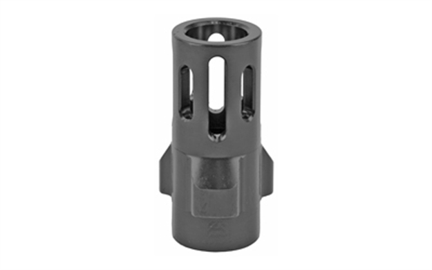 Picture of  Angstadt Arms Aa093lhb28 Flash Hider  Black Hardcoat Anodized Steel With 1/2"-28 Tpi Threads 1.42" Oal For 9Mm Luger