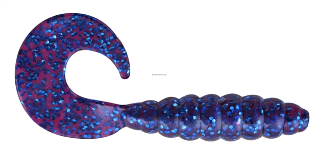Picture of Apex Curly Tail 3" Purple/Blue Flake