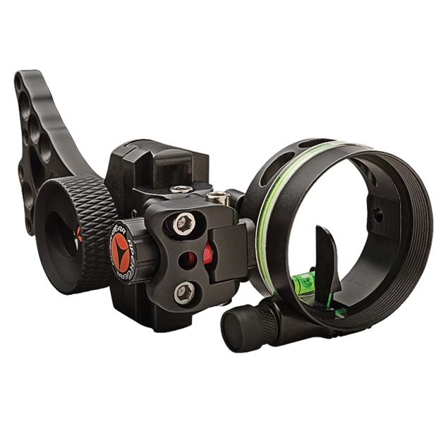 Picture of Apex Gear Inc Covert Single Pin Bow Sight, 1 Light,  .019" Green  Fiber, Black