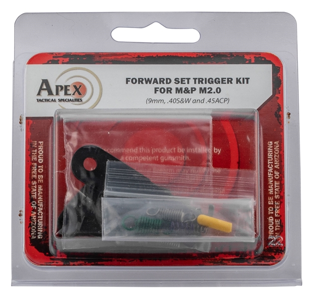 Picture of  Apex Tactical 100167 Forward Set Sear & Trigger Kit Curved Trigger With 3-4 Lbs Draw Weight For S&W M&P 2.0 Right 854751007043