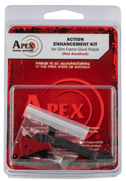 Picture of  Apex Tactical 102157 Action Enhancement  Black/Red Drop-In Trigger Compatible W/ Glock 43/43X/48 Right Hand 854263007999