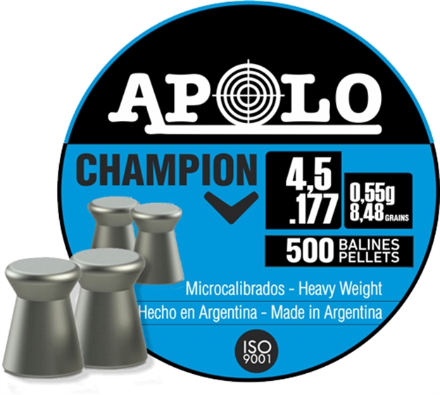 Picture of Apolo Pellets Apolo .177 Champion 8.45 Grain 500 Pack E19001 763571840412