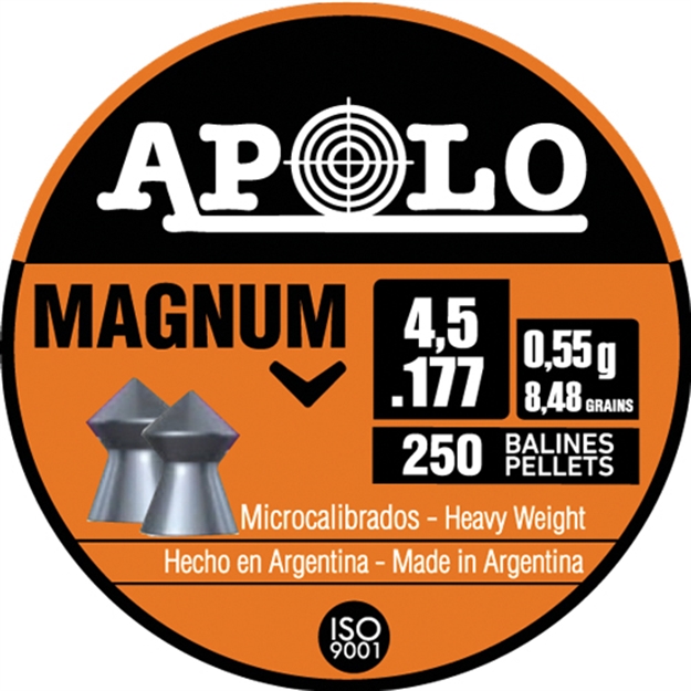 Picture of Apolo Pellets Apolo .177 Magnum 8.48 Grain 250 Pack E12002 763571840559