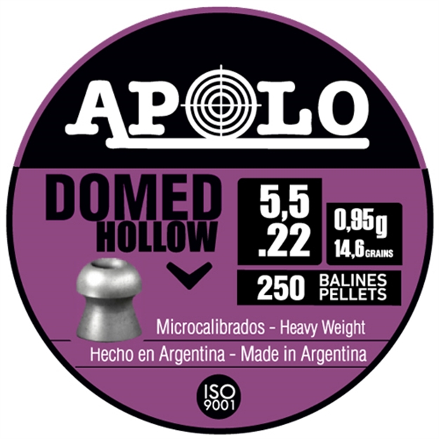 Picture of Apolo Pellets Apolo 22 Domed Hollow 14.6 Grain 250 Pack E19702 0763571840542