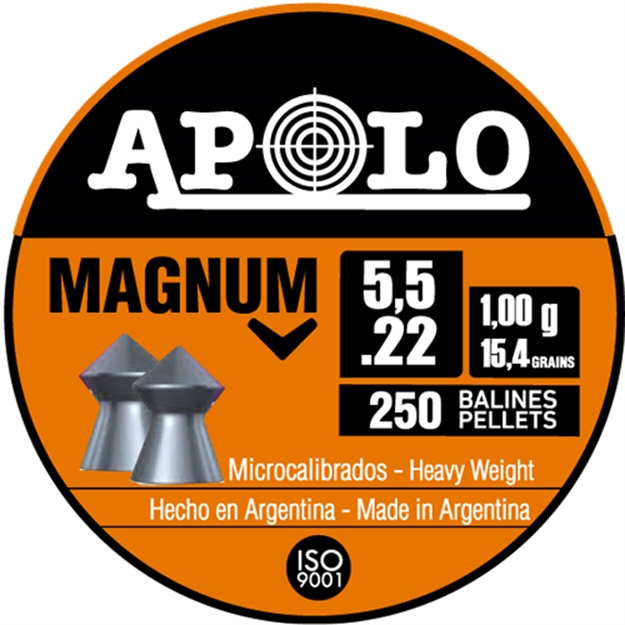 Picture of Apolo Pellets Apolo .22 Magnum 15.4 Grain 250 Pack E13003 763571840566