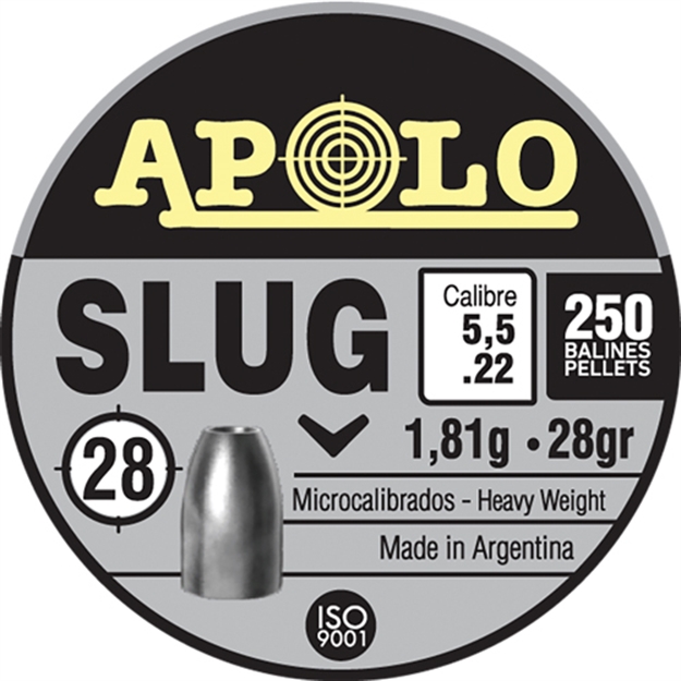Picture of Apolo Pellets Apolo 22 Slug 28 Grain 250 Pack E19302 763571840276