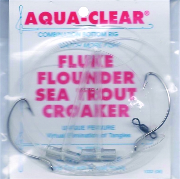 Picture of Aqua Clear Hi/Lo Fluke/ Flounder/Trout/Croaker 2/0 Sswg Hks