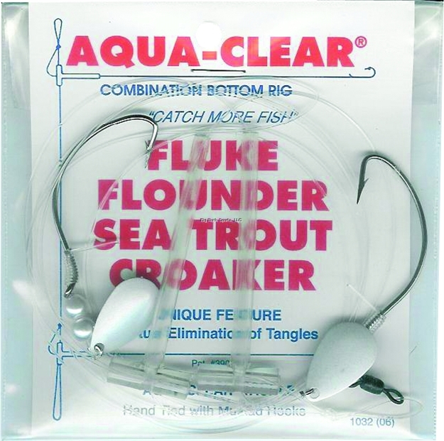 Picture of Aqua Clear Hi/Lo Fluke/ Flounder/Trout/Croaker 2/0 Sswg Hooks/Pearls/Spinners