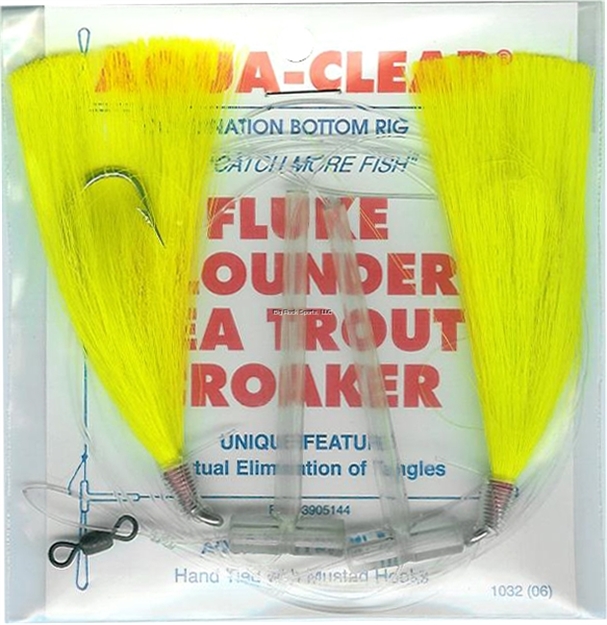 Picture of Aqua Clear Hi/Lo Fluke/ Flounder/Trout/Croaker Cht Hair 3/0 EX LG Hooks