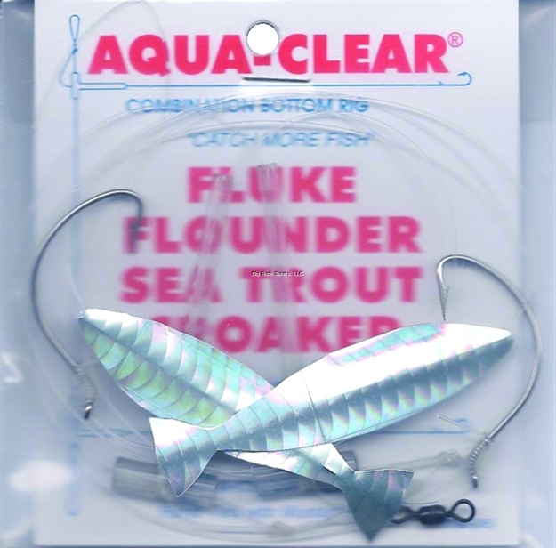Picture of Aqua Clear Hi/Lo Fluke/ Flounder/Trout/Croaker Sil Fish/ Plain 2/0 Sswg Hooks