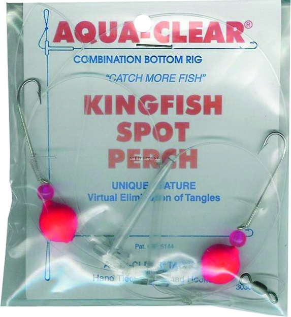 Picture of Aqua Clear Hi/Lo Rig Kingfish /Spot/Perch Red Float/Red Bead Sz8