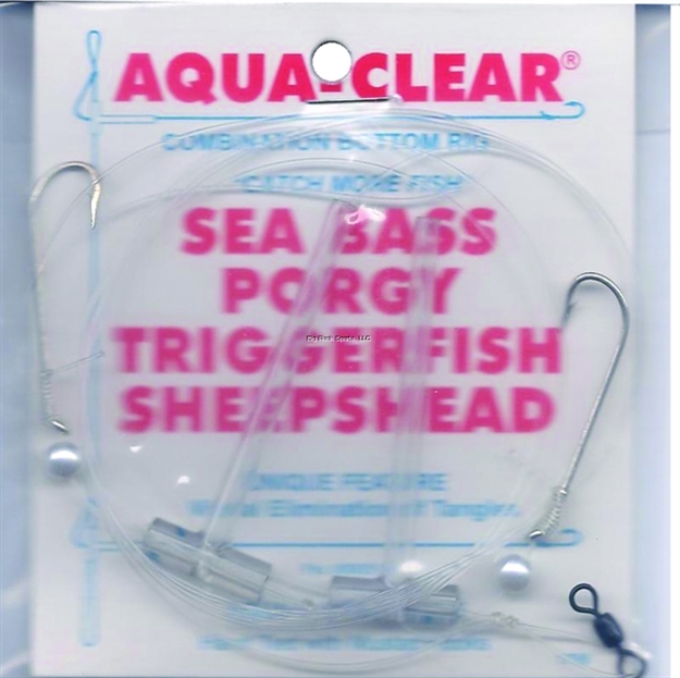 Picture of Aqua Clear Hi/Lo Rig Sea Bass Porgy Sz6 EX LG Nic Hooks/Pearls