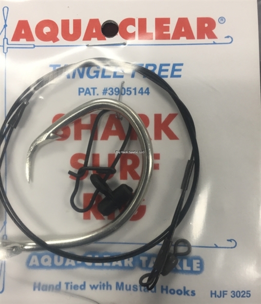 Picture of Aqua Clear Shark Surf Rig W/ Fish Finder 100Lb Dbl Crimped 32" Leads 11/0 Cir HK
