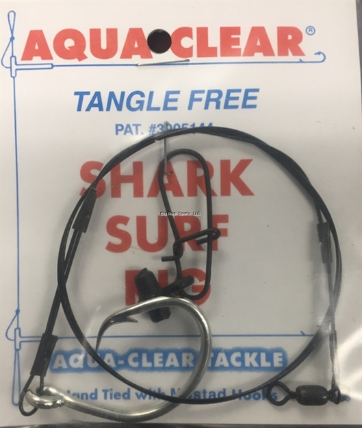 Picture of Aqua Clear Shark Surf Rig W/ Fish Finder 100Lb Dbl Crimped 32" Leads 8/0 Cir HK