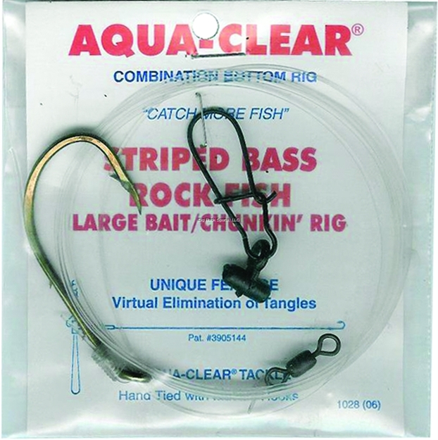 Picture of Aqua Clear Striped Bass Fish Finder 9/0 Brnz Bait Hldr 48" Leader