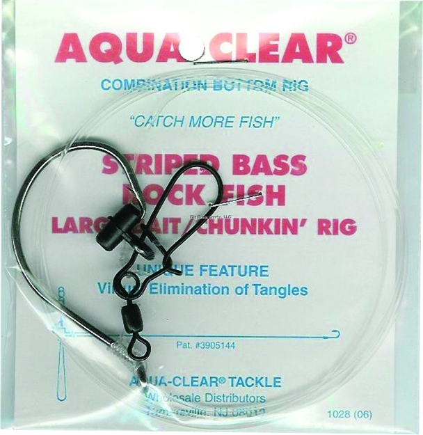 Picture of Aqua Clear Striped Bass Fish Finder Rig 10/0 Circle Hook 48" Lds W/Ff