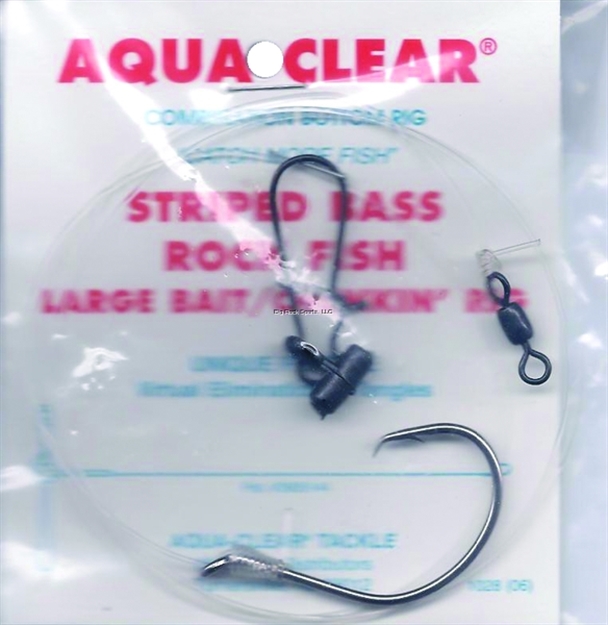 Picture of Aqua Clear Striped Bass Fish Finder Rig 7/0 Circle Hook 48" Lead W/Fish Finder