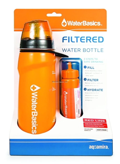 Picture of Aquam Waterbasics Filter Bottle Red