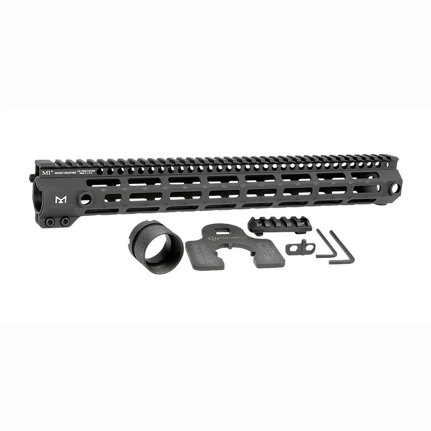 Picture of Midwest Industries Mig4m15 Tactical G4m Handguard Ar-15 Black Hardcoat Anodized Black 15' 6061-T6 Aluminum M-Lok MI-G4M15