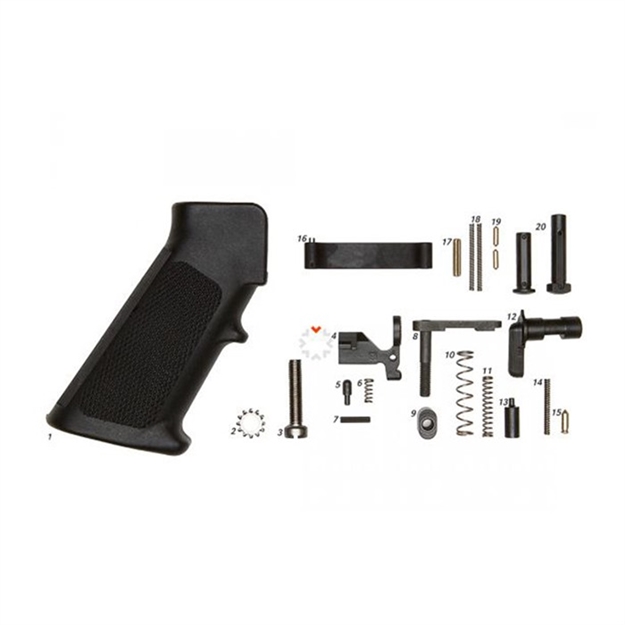 Picture of Ar-15 Mil-Spec Lower Parts Kit W/ Grip, NO Trigger N/A -