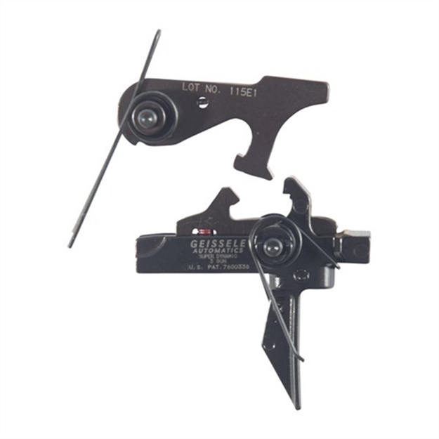 Picture of Geissele Automatics 05166 SD 3 Gun Flat Trigger With 4.50-5.50 Lbs Draw Weight & Black Oxide Finish For Ar-15/Ar-10 05-166