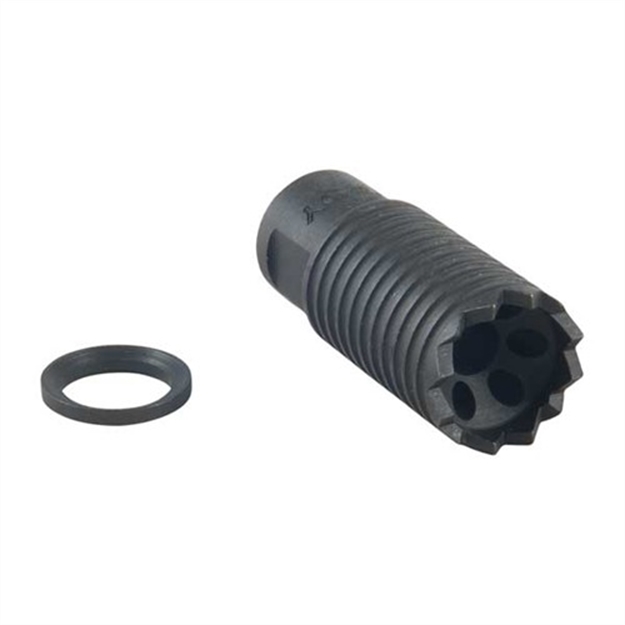 Picture of  Troy Ind Sbraclm06bt00 Claymore Muzzle Brake Black Steel With 5/8"-24 Tpi Threads & 2.25" Oal For 308 Win Ar-Platform 812699013007