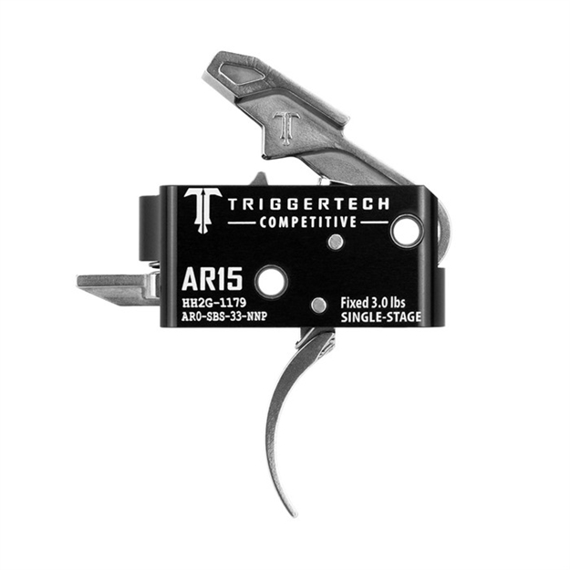 Picture of  Triggertech Ar0sbs33nnp Competitive  Stainless Pro Curved Single-Stage 3 Lbs Fixed For Ar-15