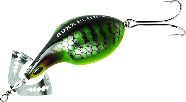 Picture of Arbogast Buzz Plug Jr. Topwater Buzz Bait, 2 3/8", 5/8 Oz, Perch, Floating