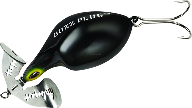 Picture of Arbogast Buzz Plug Topwater Buzz Bait, 2 7/8", 1 Oz, Black, Floating
