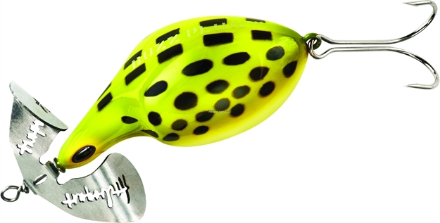 Picture of Arbogast Buzz Plug Topwater Buzz Bait, 2 7/8", 1 Oz, Frog/White Belly, Floating