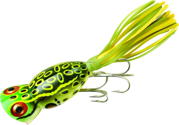 Picture of Arbogast Hula Popper Topwater Popper, 2 1/4", 5/8 Oz, Bullfrog, Floating