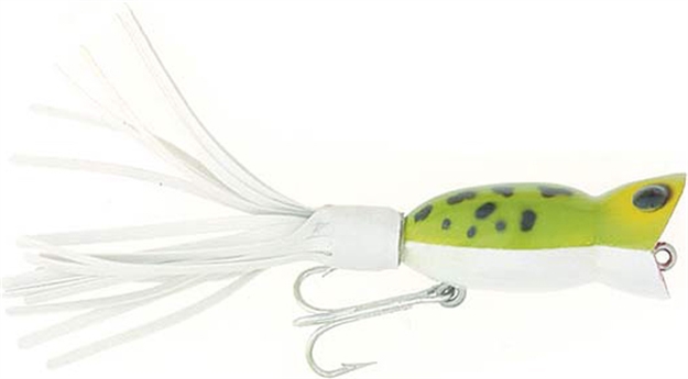 Picture of Arbogast Hula Popper Topwater Popper, 2 1/4", 5/8 Oz, Frog/White Belly, Floating G750-06 027004048258