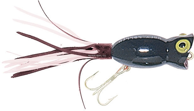 Picture of Arbogast Hula Popper Topwater Popper, 2", 3/8 Oz, Black, Floating