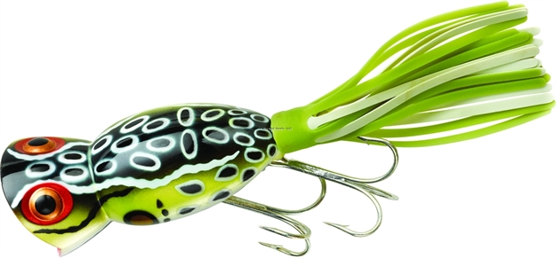 Picture of Arbogast Hula Popper Topwater Popper, 2", 3/8 Oz, Cricket Frog, Floating